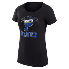 St. Louis Blues G-III 4Her by Carl Banks Women's Super-Slim Fit Lightweight Team Logo Graphic T-Shirt - Black | NHL discount