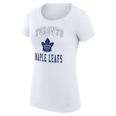 Toronto Maple Leafs G-III 4Her by Carl Banks Women's Super-Slim Fit Lightweight Team Logo Graphic T-Shirt - White | NHL Clearance