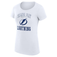 Tampa Bay Lightning G-III 4Her by Carl Banks Women's Super-Slim Fit Lightweight Team Logo Graphic T-Shirt - White | NHL Clearance
