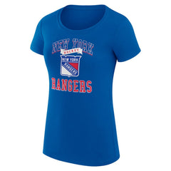 New York Rangers G-III 4Her by Carl Banks Women's Super-Slim Fit Lightweight Team Logo Graphic T-Shirt - Blue | NHL Lifestyle
