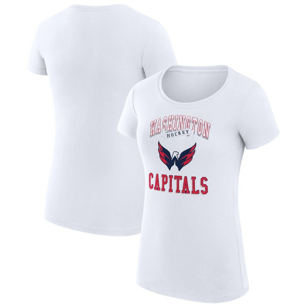 Washington Capitals G-III 4Her by Carl Banks Women's Super-Slim Fit Lightweight Team Logo Graphic T-Shirt - White | NHL Lifestyle