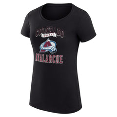 Colorado Avalanche G-III 4Her by Carl Banks Women's Super-Slim Fit Lightweight Team Logo Graphic T-Shirt - Black | NHL discount