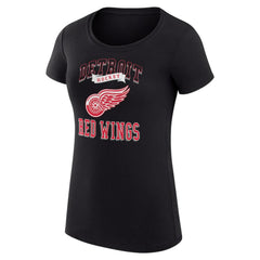 Detroit Red Wings G-III 4Her by Carl Banks Women's Super-Slim Fit Lightweight Team Logo Graphic T-Shirt - Black | NHL Lifestyle