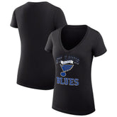 St. Louis Blues G-III 4Her by Carl Banks Women's Super-Slim Fit Lightweight Team Logo Graphic V-Neck T-Shirt - Black | NHL discount