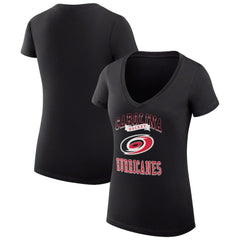 Carolina Hurricanes G-III 4Her by Carl Banks Women's Super-Slim Fit Lightweight Team Logo Graphic V-Neck T-Shirt - Black | NHL sale