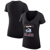 Colorado Avalanche G-III 4Her by Carl Banks Women's Super-Slim Fit Lightweight Team Logo Graphic V-Neck T-Shirt - Black | NHL online