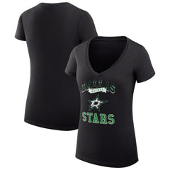 Dallas Stars G-III 4Her by Carl Banks Women's Super-Slim Fit Lightweight Team Logo Graphic V-Neck T-Shirt - Black | NHL discount