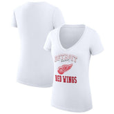Detroit Red Wings G-III 4Her by Carl Banks Women's Super-Slim Fit Lightweight Team Logo Graphic V-Neck T-Shirt - White | NHL discount