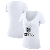 Los Angeles Kings G-III 4Her by Carl Banks Women's Super-Slim Fit Lightweight Team Logo Graphic V-Neck T-Shirt - White | NHL online