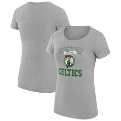 Boston Celtics G-III 4Her by Carl Banks Women's Super-Slim Fit Lightweight Team Logo T-Shirt Heather Gray