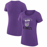 Sacramento Kings G-III 4Her by Carl Banks Women's Super-Slim Fit Lightweight Team Logo T-Shirt Purple