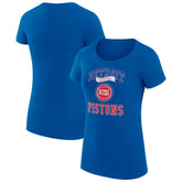 Detroit Pistons G-III 4Her by Carl Banks Women's Super-Slim Fit Lightweight Team Logo T-Shirt Blue