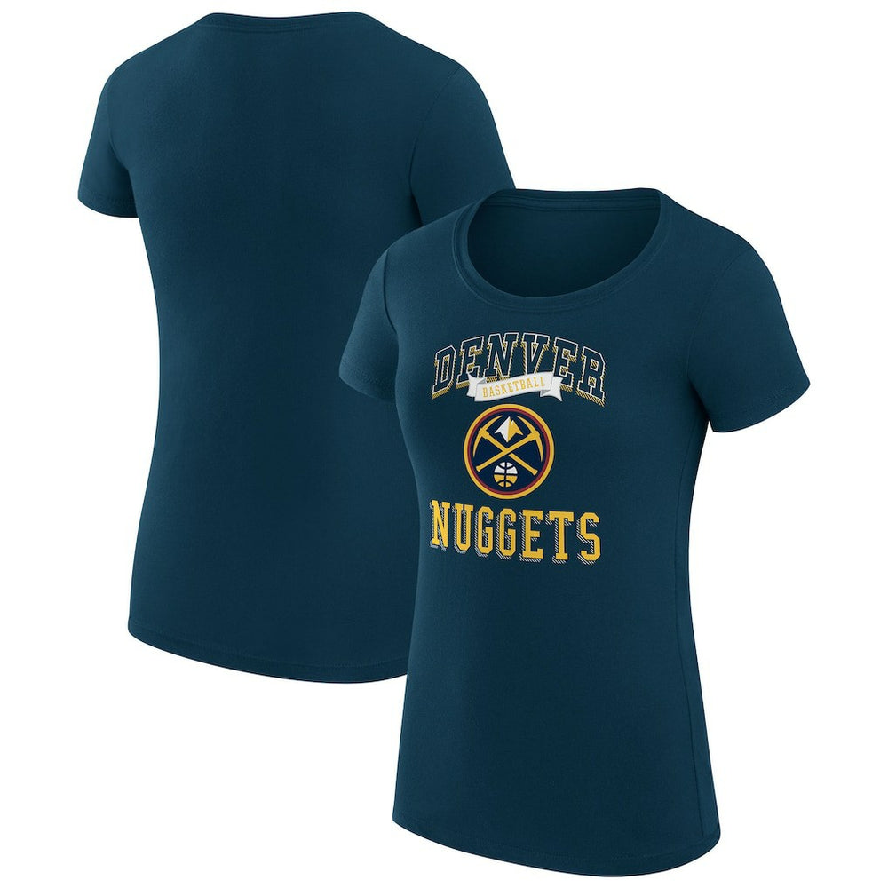 Denver Nuggets G-III 4Her by Carl Banks Women's Super-Slim Fit Lightweight Team Logo T-Shirt Navy