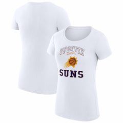 Phoenix Suns G-III 4Her by Carl Banks Women's Super-Slim Fit Lightweight Team Logo T-Shirt White