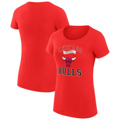 Chicago Bulls G-III 4Her by Carl Banks Women's Super-Slim Fit Lightweight Team Logo T-Shirt Red