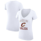 Cleveland Cavaliers G-III 4Her by Carl Banks Women's Super-Slim Fit Lightweight Team Logo V-Neck T-Shirt White