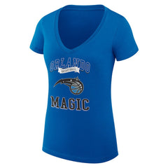 Orlando Magic G-III 4Her by Carl Banks Women's Super-Slim Fit Lightweight Team Logo V-Neck T-Shirt Blue