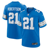 Amik Robertson Detroit Lions Game Jersey - Blue - Nike