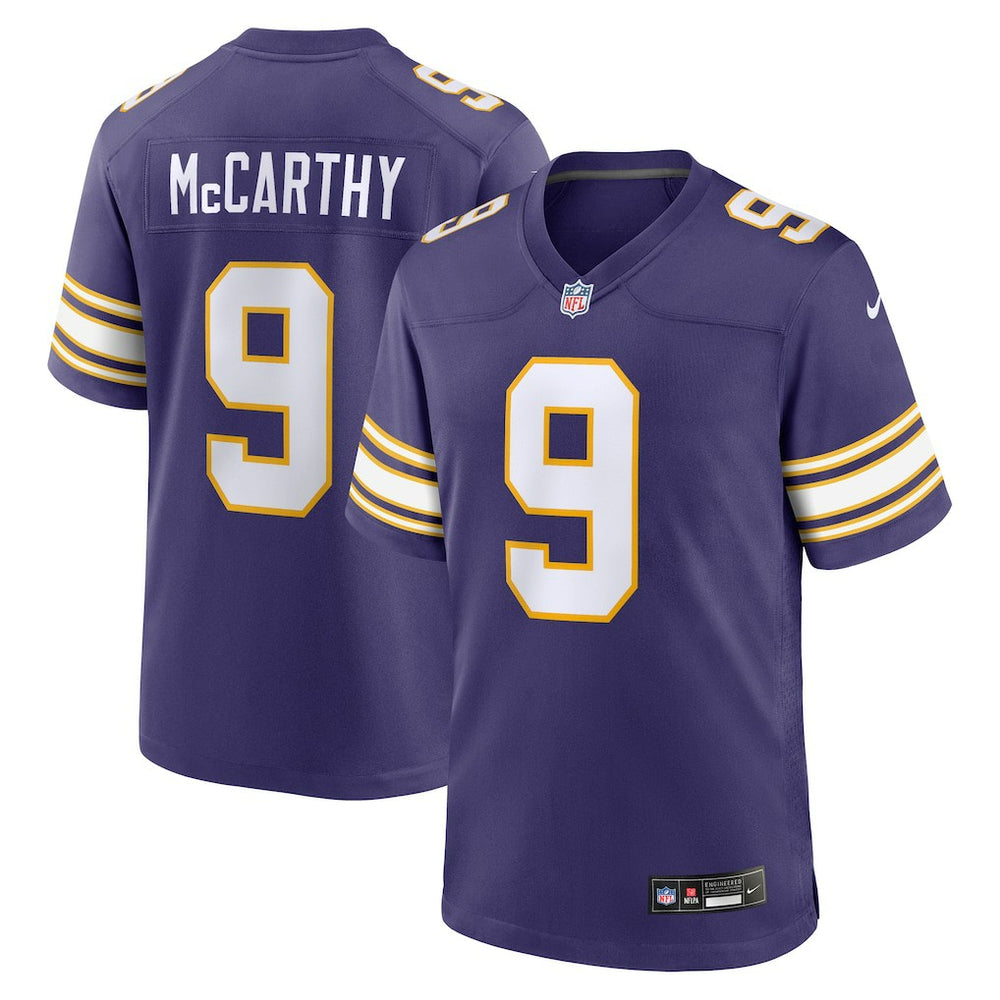 J.J. McCarthy Minnesota Vikings 2nd Alternate Player Game Jersey - Purple - Nike
