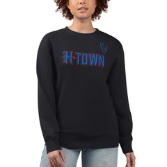 Houston Texans G-III 4Her by Carl Banks Women's H-Town Fleece Pullover Sweatshirt - Black - NFL