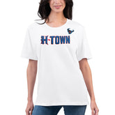 Houston Texans G-III 4Her by Carl Banks Women's Super-Slim Fit Lightweight H-Town T-Shirt - White - NFL