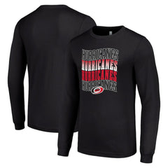 Carolina Hurricanes Starter Four Team Name Logo Long Sleeve Graphic T-Shirt - Black | NHL discount