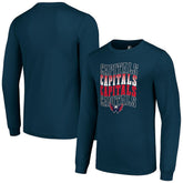 Washington Capitals Starter Four Team Name Logo Long Sleeve Graphic T-Shirt - Navy | NHL Lifestyle