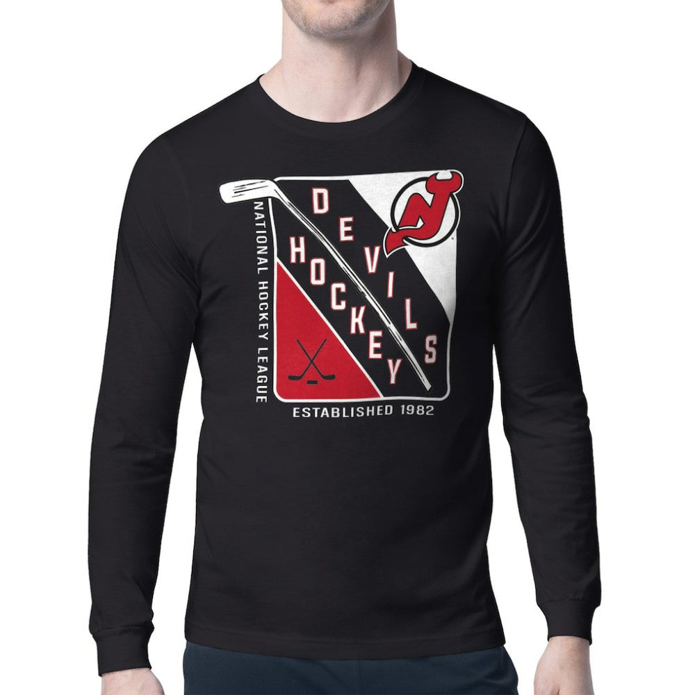 New Jersey Devils Starter Shield Long Sleeve Graphic T-Shirt - Black | NHL on sale