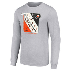 Philadelphia Flyers Starter Shield Long Sleeve Graphic T-Shirt - Heather Gray | NHL near me