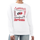 Carolina Hurricanes G-III 4Her by Carl Banks Women's Collage Graphic Fleece Long Sleeve Pullover Sweatshirt - White | NHL near me