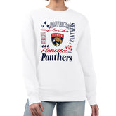 Florida Panthers G-III 4Her by Carl Banks Women's Collage Graphic Fleece Long Sleeve Pullover Sweatshirt - White | NHL discount