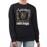 Vegas Golden Knights G-III 4Her by Carl Banks Women's Collage Graphic Fleece Long Sleeve Pullover Sweatshirt - Black | NHL sale