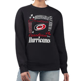 Carolina Hurricanes G-III 4Her by Carl Banks Women's Collage Graphic Fleece Long Sleeve Pullover Sweatshirt - Black | NHL online