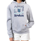 Seattle Kraken G-III 4Her by Carl Banks Women's Collage Team Graphic Tri-Blend Fleece Pullover Hoodie - Heather Gray | NHL Lifestyle