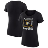 Pittsburgh Penguins G-III 4Her by Carl Banks Women's Super-Slim Fit Lightweight Collage Team Graphic T-Shirt - Black | NHL Lifestyle