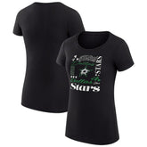 Dallas Stars G-III 4Her by Carl Banks Women's Super-Slim Fit Lightweight Collage Team Graphic T-Shirt - Black | NHL on sale