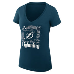 Tampa Bay Lightning G-III 4Her by Carl Banks Women's Super-Slim Fit Lightweight Collage Team Graphic T-Shirt - Blue | NHL near me