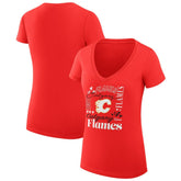 Calgary Flames G-III 4Her by Carl Banks Women's Super-Slim Fit Lightweight Collage Team Graphic T-Shirt - Red | NHL sale