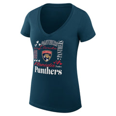 Florida Panthers G-III 4Her by Carl Banks Women's Super-Slim Fit Lightweight Collage Team Graphic T-Shirt - Navy | NHL discount