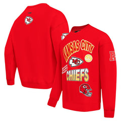 Kansas City Chiefs Pro Standard Turn It Up Drop Shoulder Pullover Sweatshirt - Red - NFL