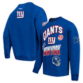New York Giants Pro Standard Turn It Up Drop Shoulder Pullover Sweatshirt - Royal - NFL