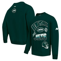 New York Jets Pro Standard Turn It Up Drop Shoulder Pullover Sweatshirt - Green - NFL