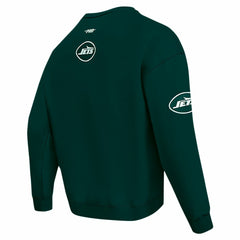 New York Jets Pro Standard Turn It Up Drop Shoulder Pullover Sweatshirt - Green - NFL