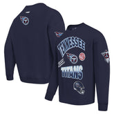 Tennessee Titans Pro Standard Turn It Up Drop Shoulder Pullover Sweatshirt - Navy - NFL