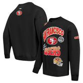 San Francisco 49ers Pro Standard Turn It Up Drop Shoulder Pullover Sweatshirt - Black - NFL