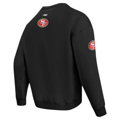 San Francisco 49ers Pro Standard Turn It Up Drop Shoulder Pullover Sweatshirt - Black - NFL