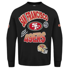 San Francisco 49ers Pro Standard Turn It Up Drop Shoulder Pullover Sweatshirt - Black - NFL