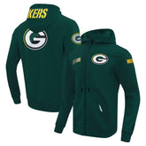 Green Bay Packers Pro Standard Split Logo Double Knit Full-Zip Hoodie - Green - NFL