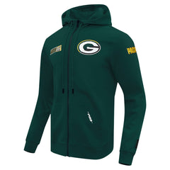 Green Bay Packers Pro Standard Split Logo Double Knit Full-Zip Hoodie - Green - NFL