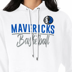 Dallas Mavericks G-III 4Her by Carl Banks Women's Graphics Fleece Pullover Hoodie White